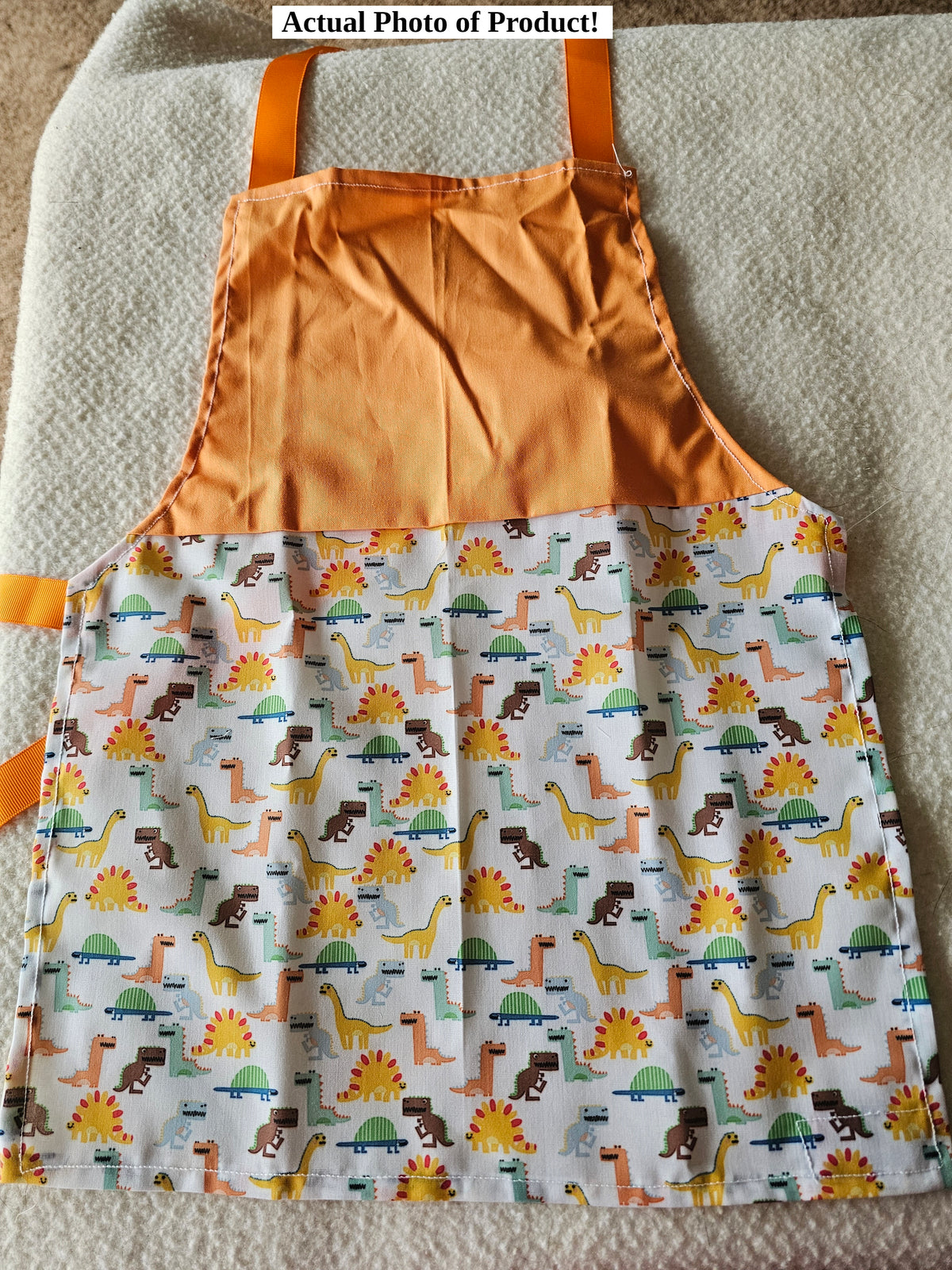 Apron - Kids – 19In. Length – Dino W-Orange Top