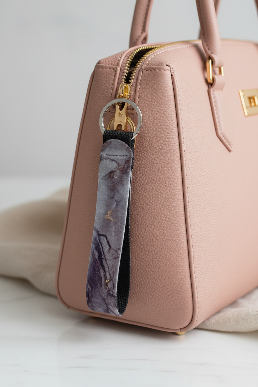 Handcrafted Sublimated Lanyards  - Marble - Pink