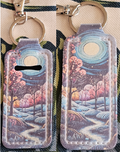 Key-Chain Holder - Chap-stick/Lipstick/Lighter - Night Scene
