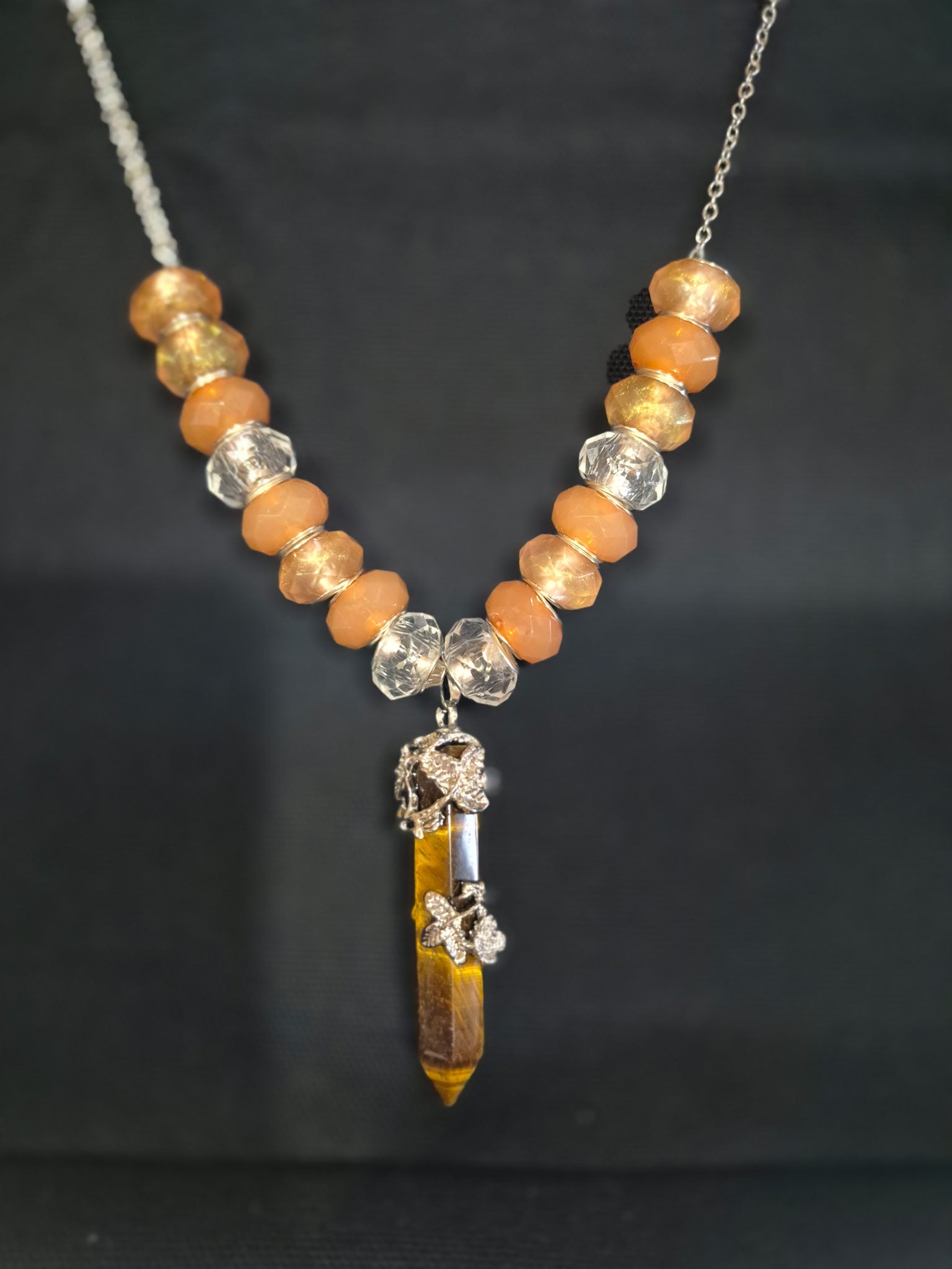 Orange Crystal Bead Necklaces – Each One Handcrafted, One‑of‑a‑Kind