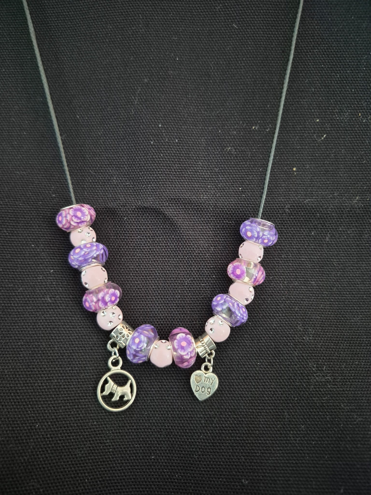 Dog Charm Bead Necklace – Each One Handcrafted, One‑of‑a‑Kind