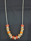Orange and Pearl Bead Necklace – Handcrafted & One‑of‑a‑Kind