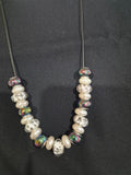 Necklace – Handcrafted with Butterfly Charm and Clear Beads