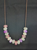 Necklace each one Handcrafted w/ Pearl and Purple Beads