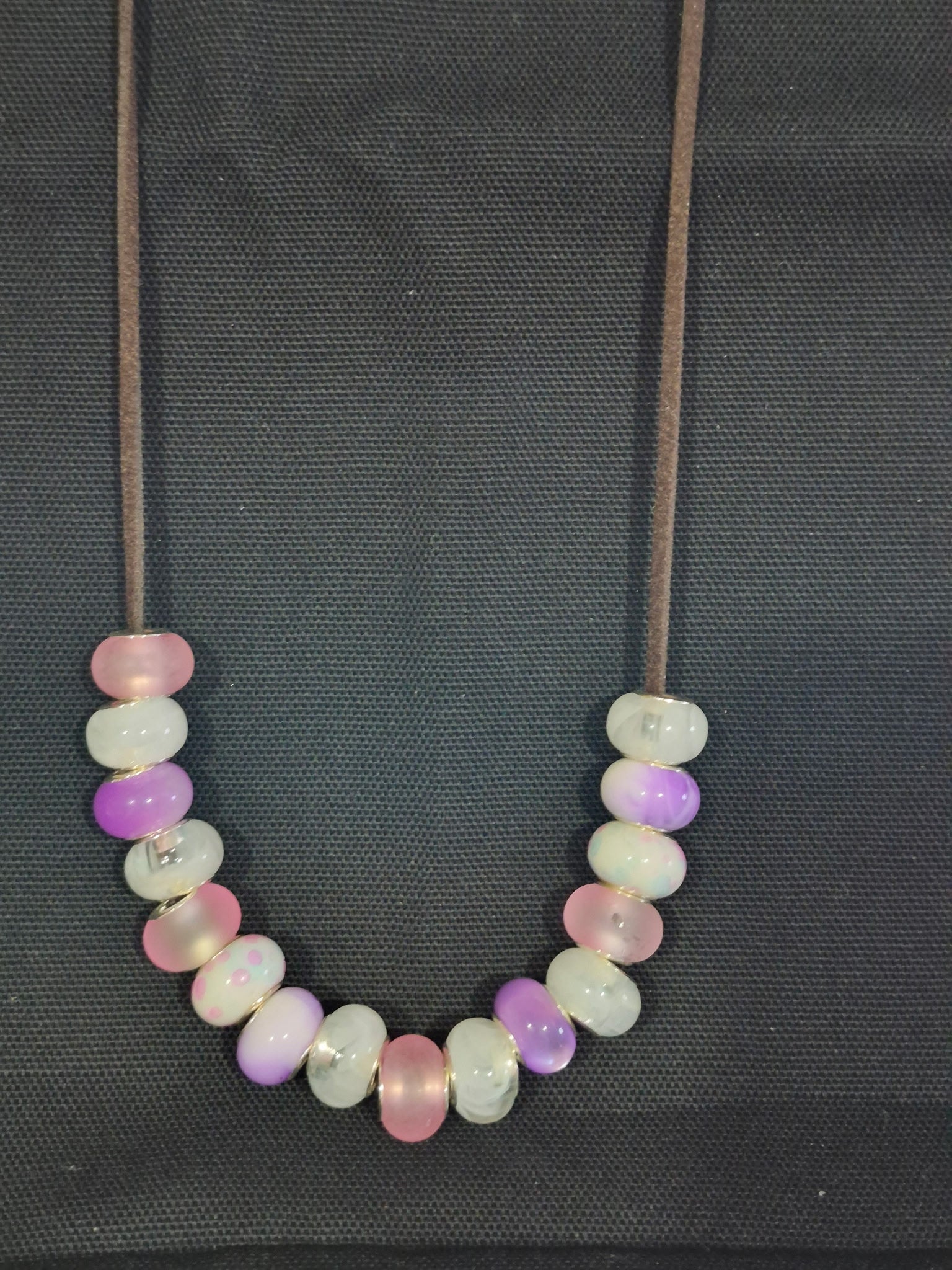 Pearl and Purple Bead Necklace – Handcrafted & One‑of‑a‑Kind