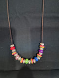 Necklace – Each One Handcrafted w/Bold Rainbow Beads