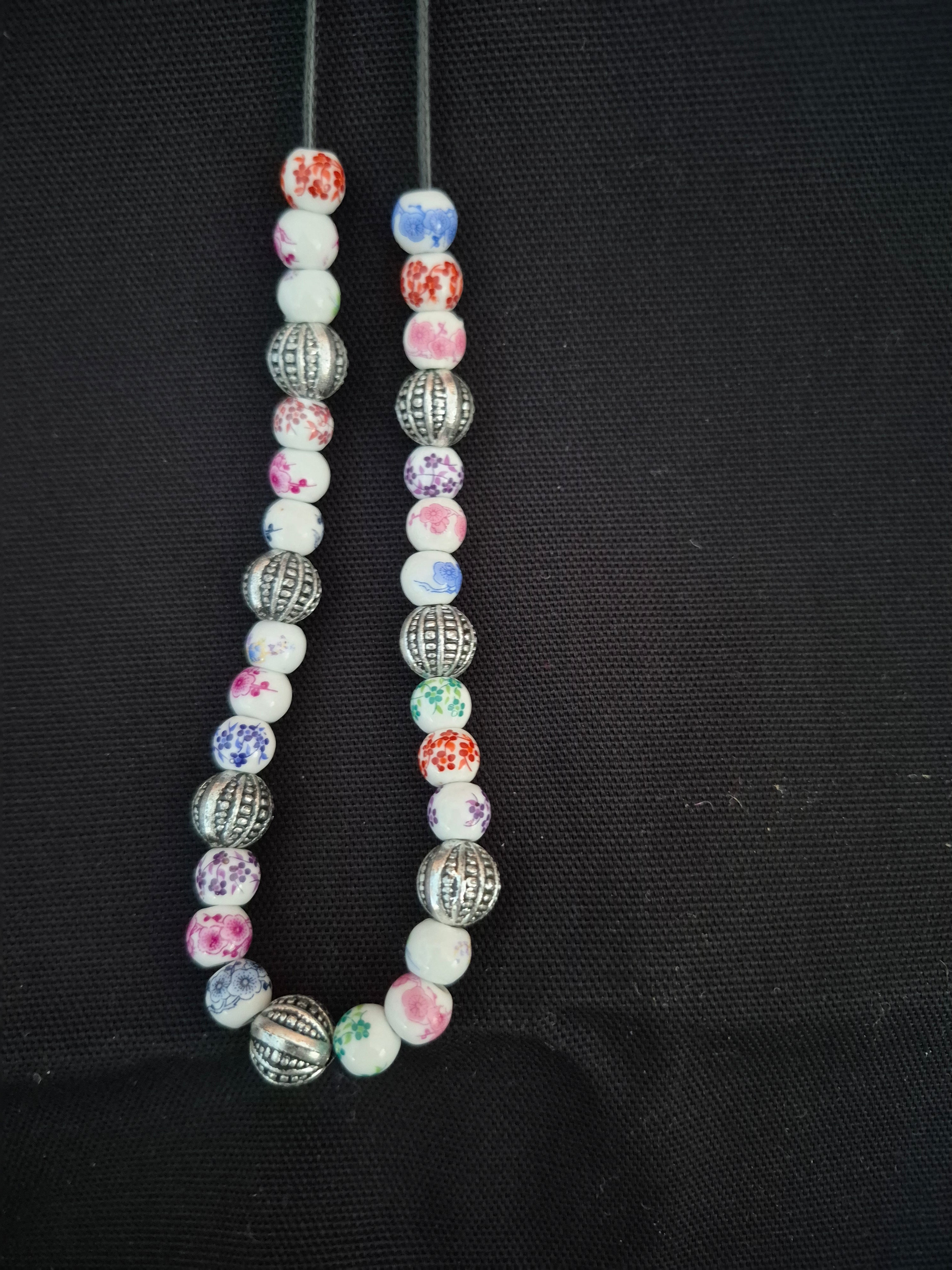 Floral Bead Necklace – Handcrafted & One‑of‑a‑Kind