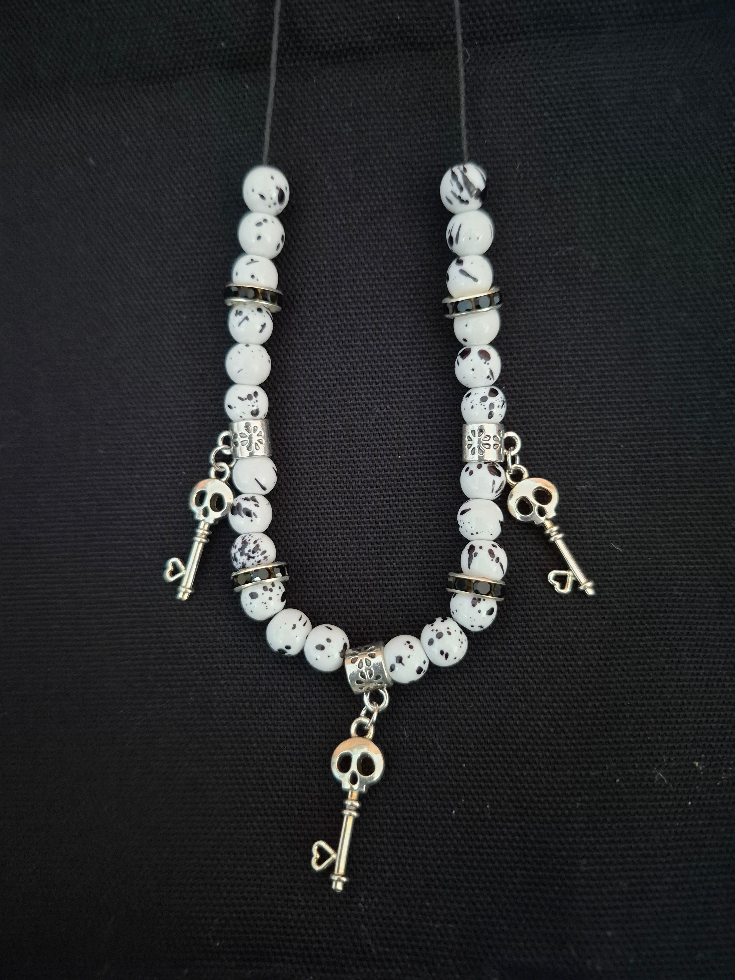 Halloween Skeleton Key Bead Necklaces – Each One Handcrafted, One‑of‑a‑Kind