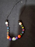 Necklace – Halloween Edition w/ Each One Handcrafted w/ Trick Treat White Skull Beads