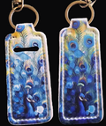 Key-Chain Holder - Chap-stick/Lipstick/Lighter - Peacock