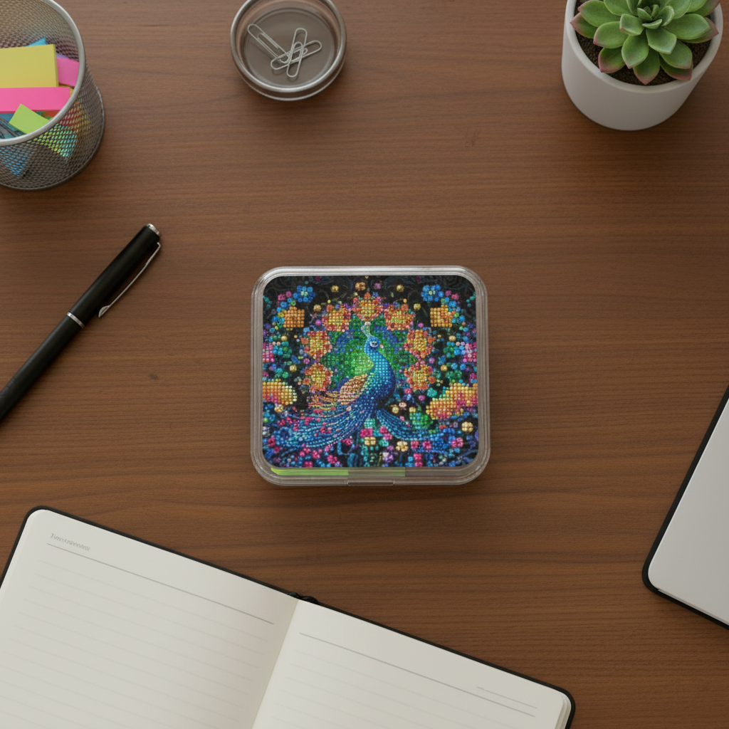 Keepsake Box - Plastic - Peacock