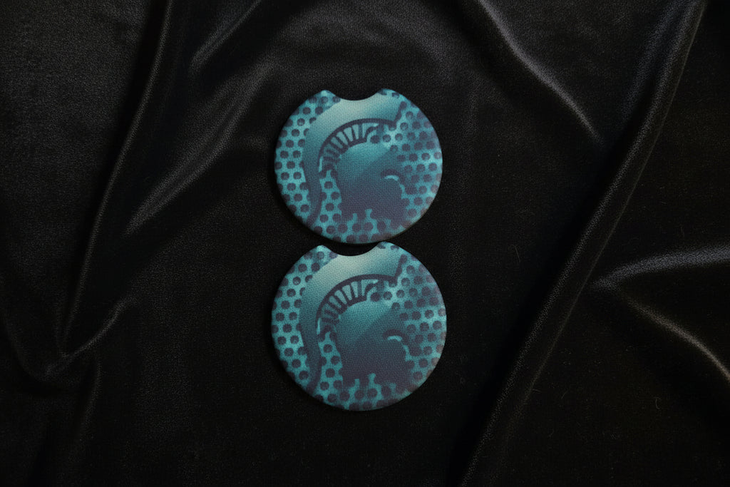 Michigan State - Hand Crafted Car Coasters - Dotted