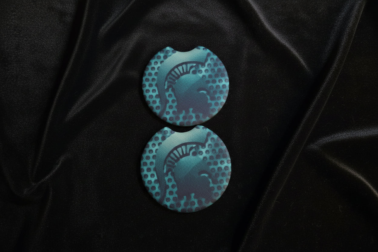 Michigan State - Hand Crafted Car Coasters - Dotted