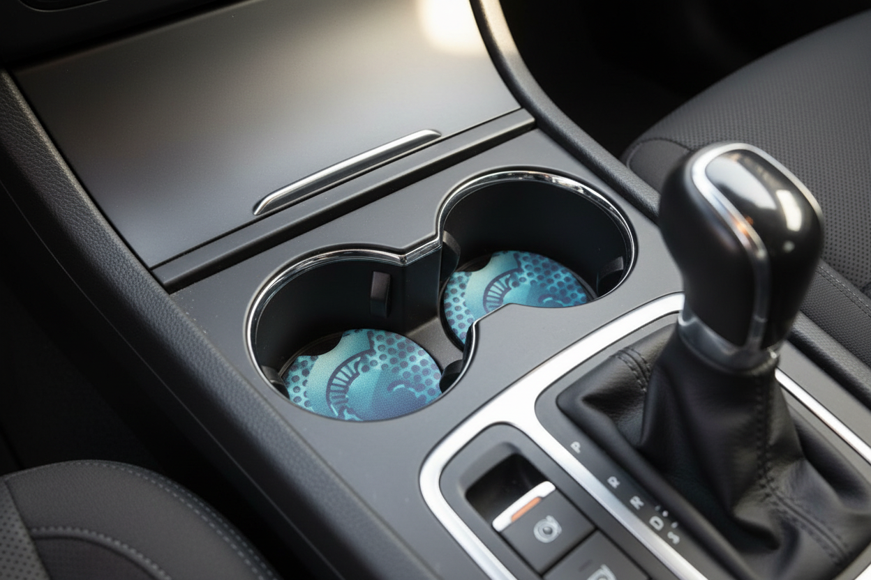 Michigan State - Hand Crafted Car Coasters - Dotted