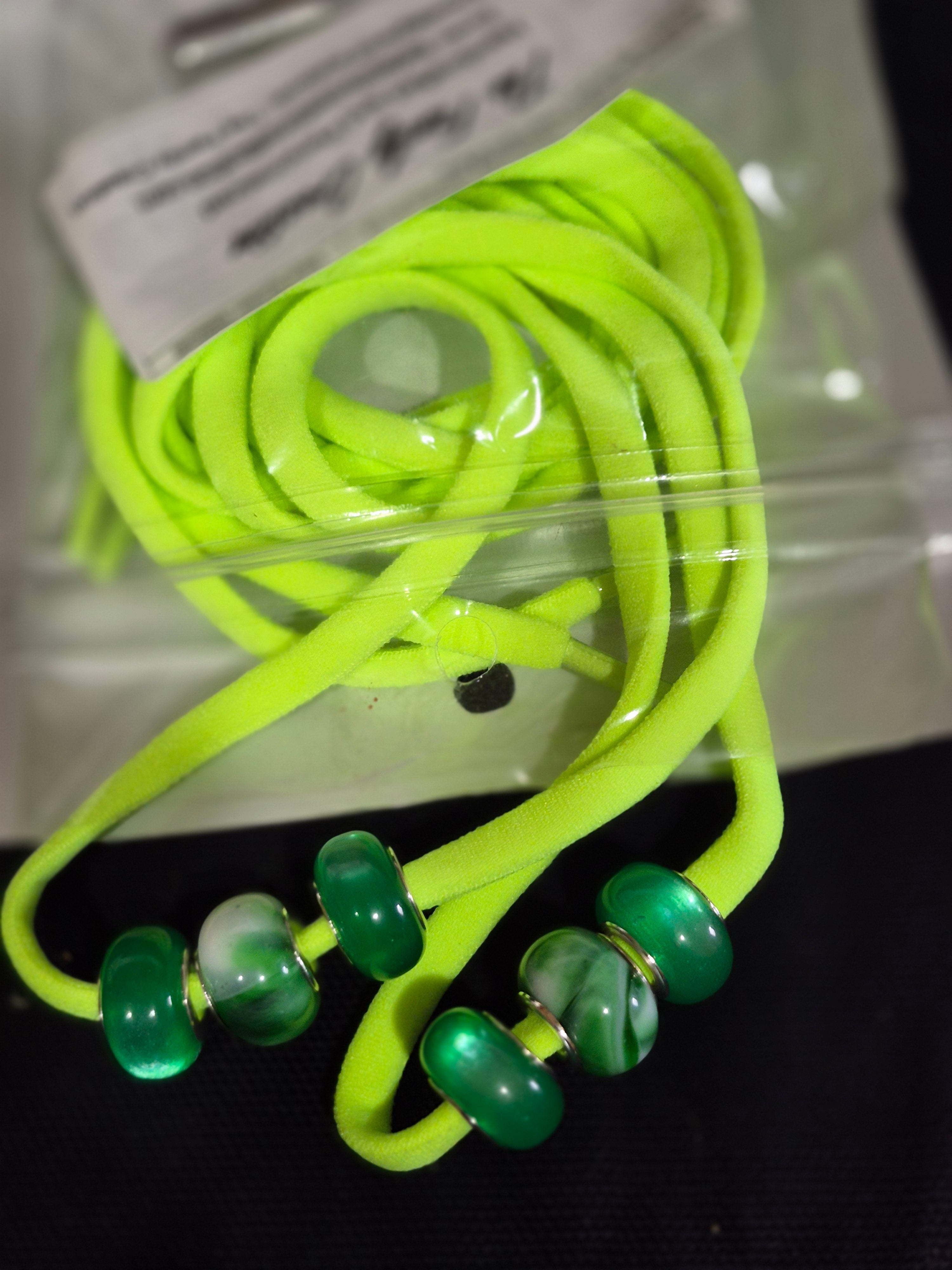 Stretchable Shoe Laces with Hand‑Beaded Accents - (N03)