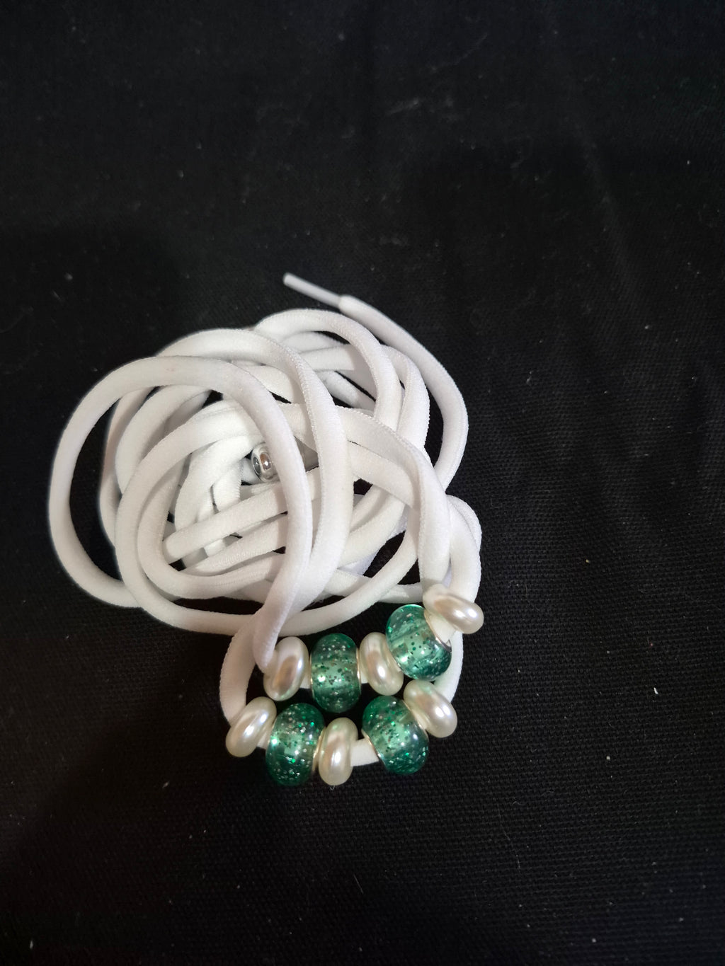 Stretchable Shoe Laces with Hand‑Beaded Accents - (03)