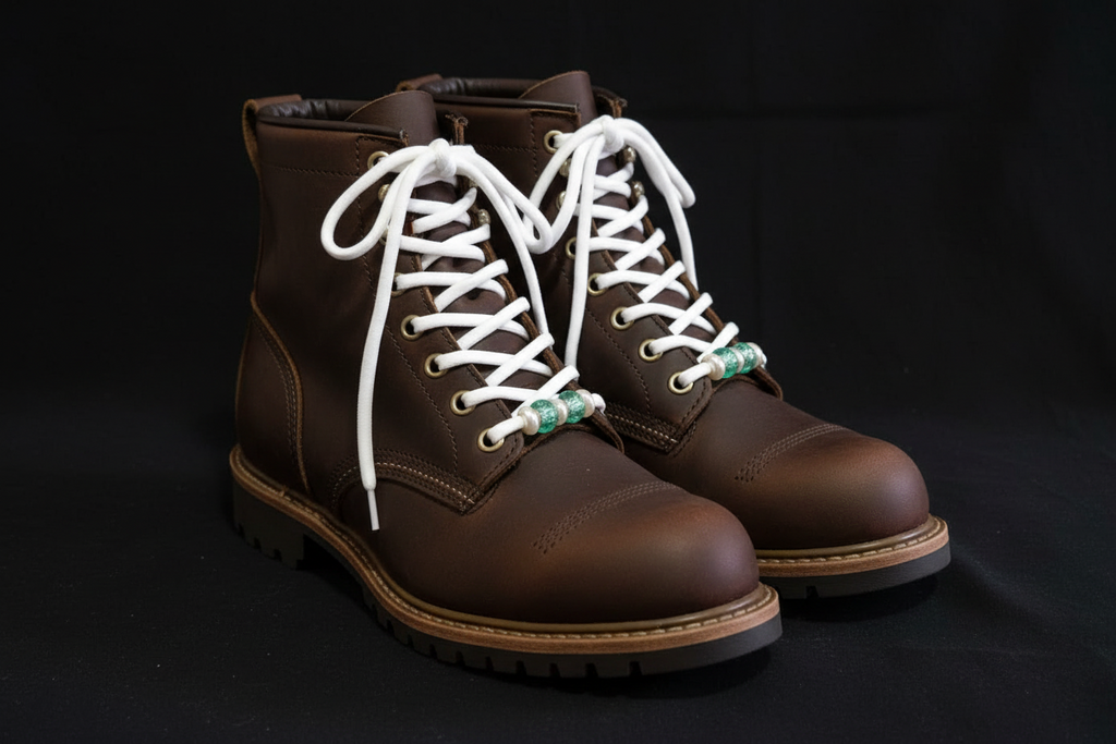Stretchable Shoe Laces with Hand‑Beaded Accents - (03)