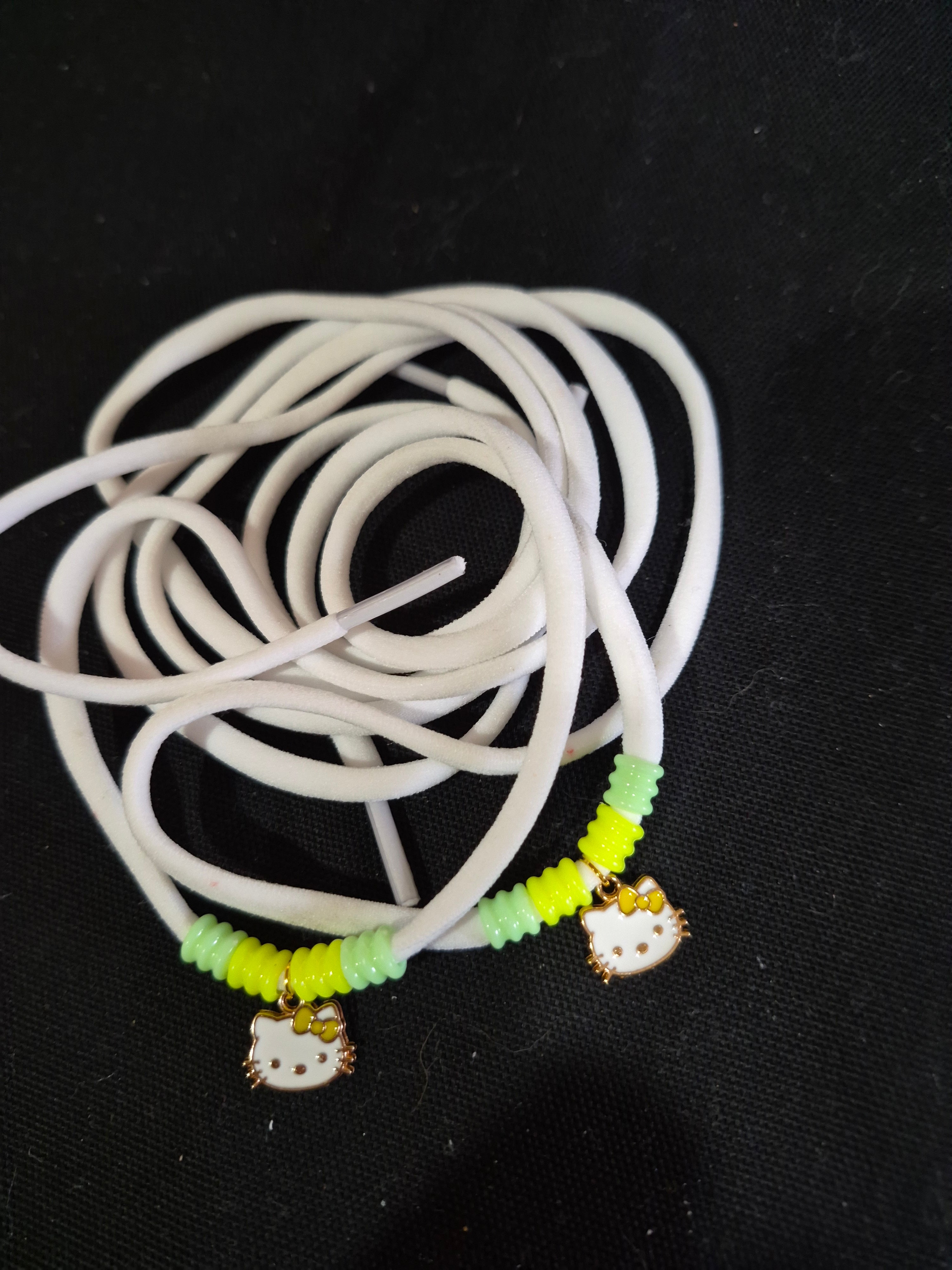 Stretchable Shoe Laces with Hand‑Beaded Accents - (05)
