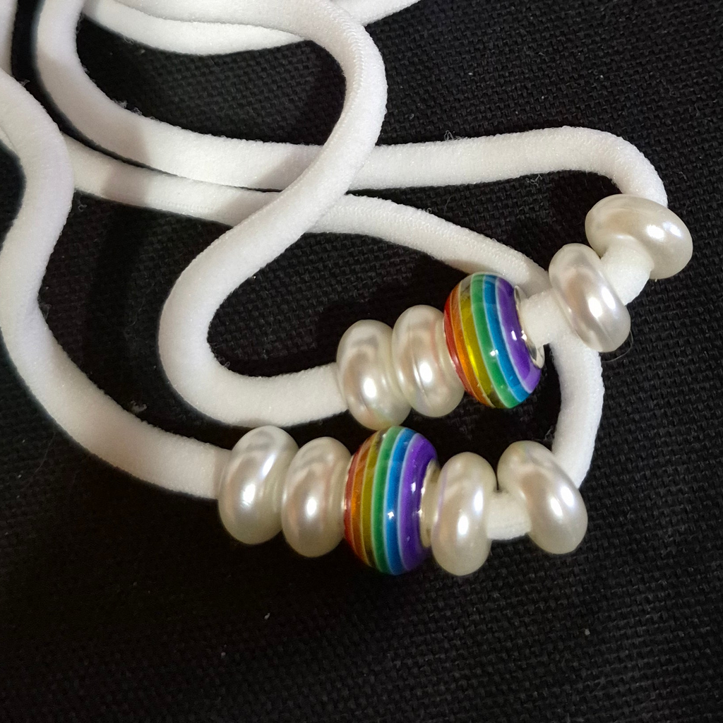 Stretchable Shoe Laces with Hand‑Beaded Accents - (07)