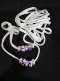 Stretchable Shoe Laces with Hand‑Beaded Accents - (09)