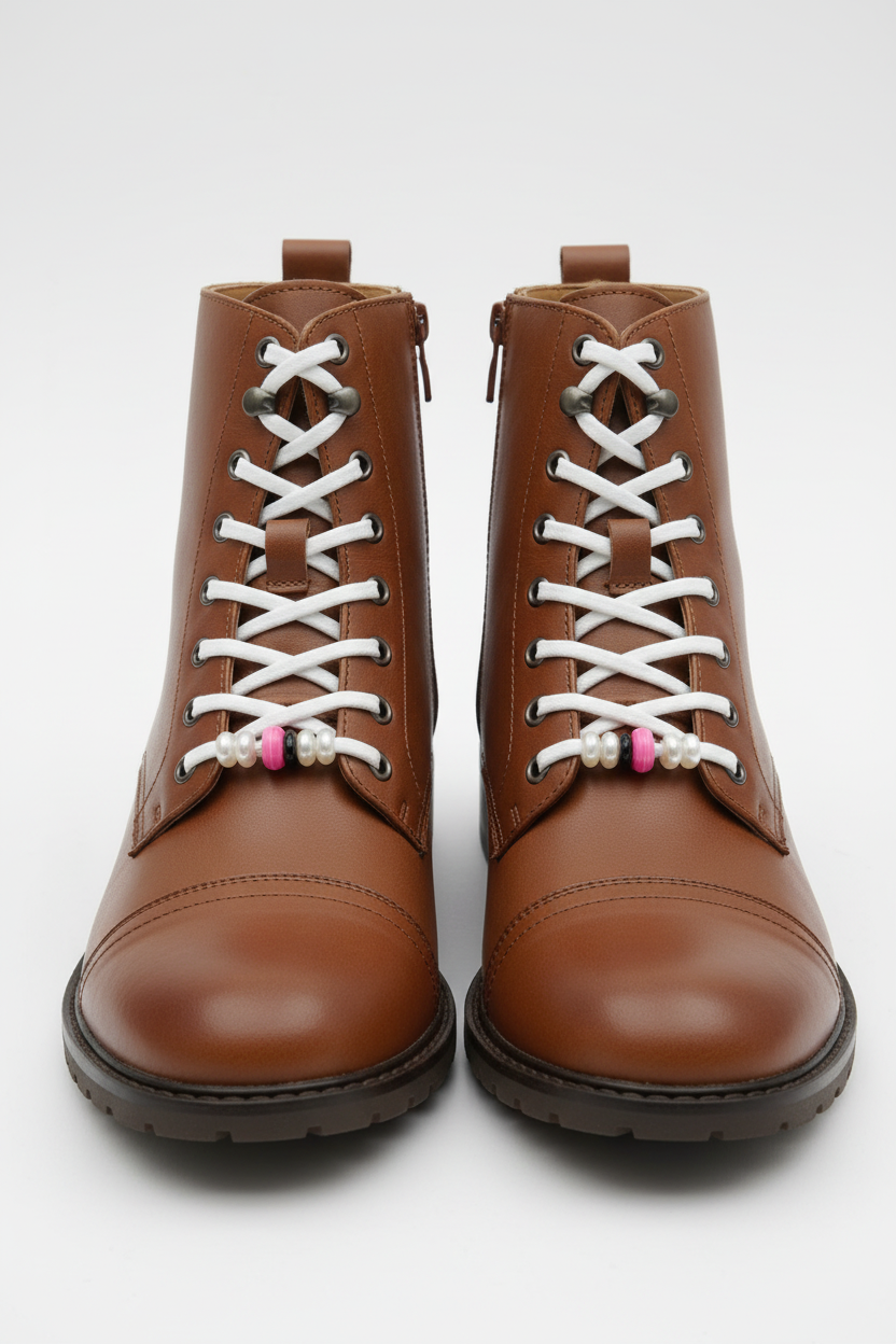 Stretchable Shoe Laces with Hand‑Beaded Accents - (10)