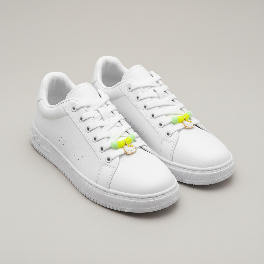 Stretchable Shoe Laces with Hand‑Beaded Accents - (01)