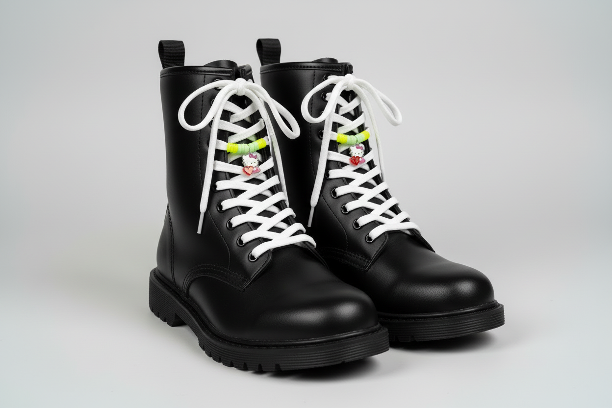 Stretchable Shoe Laces with Hand‑Beaded Accents - (02)