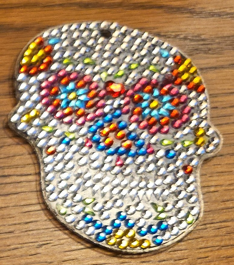 Handcrafted Diamond Art Keychains – Skull - 12