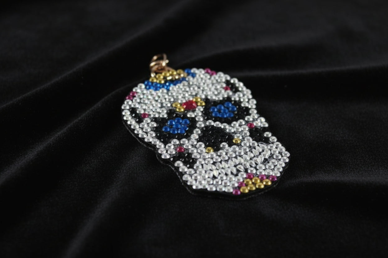 Handcrafted Diamond Art Keychains – Skull - 15