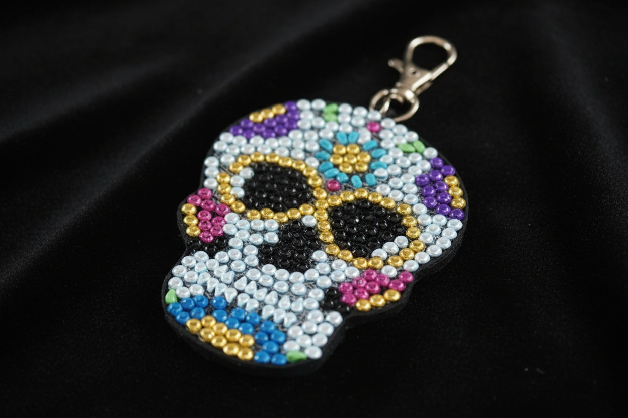 Handcrafted Diamond Art Keychains – Skull - 16