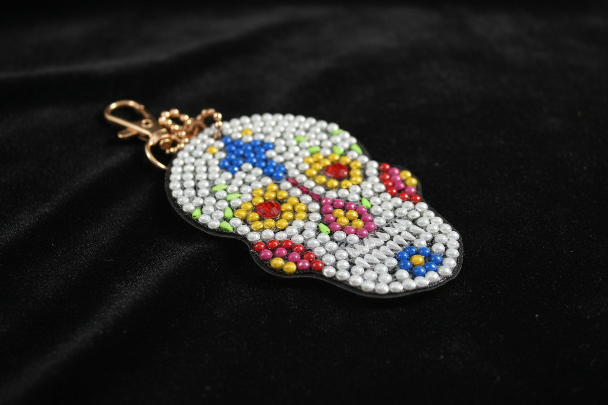Handcrafted Diamond Art Keychains – Skull - 04