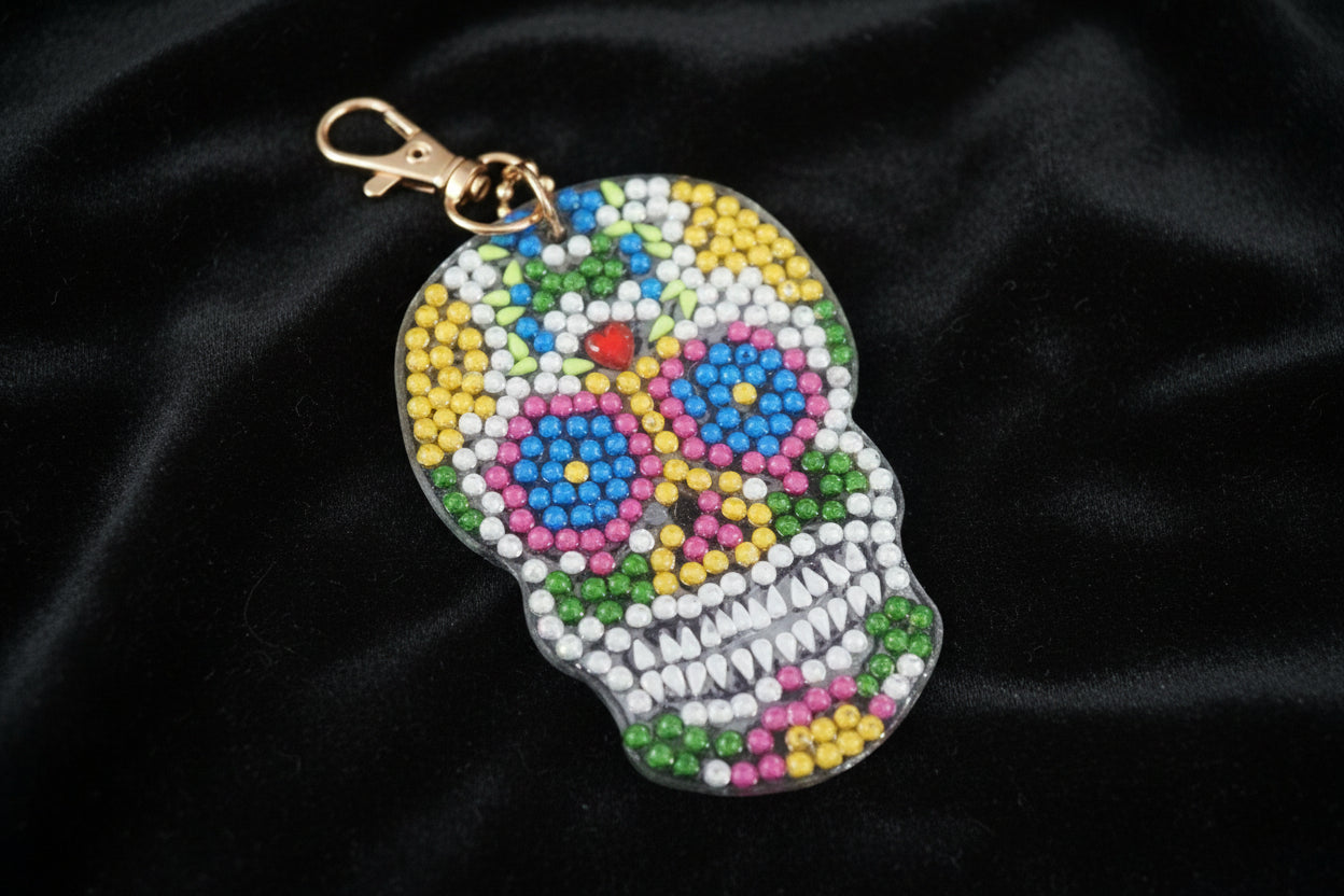 Handcrafted Diamond Art Keychains – Skull - 05