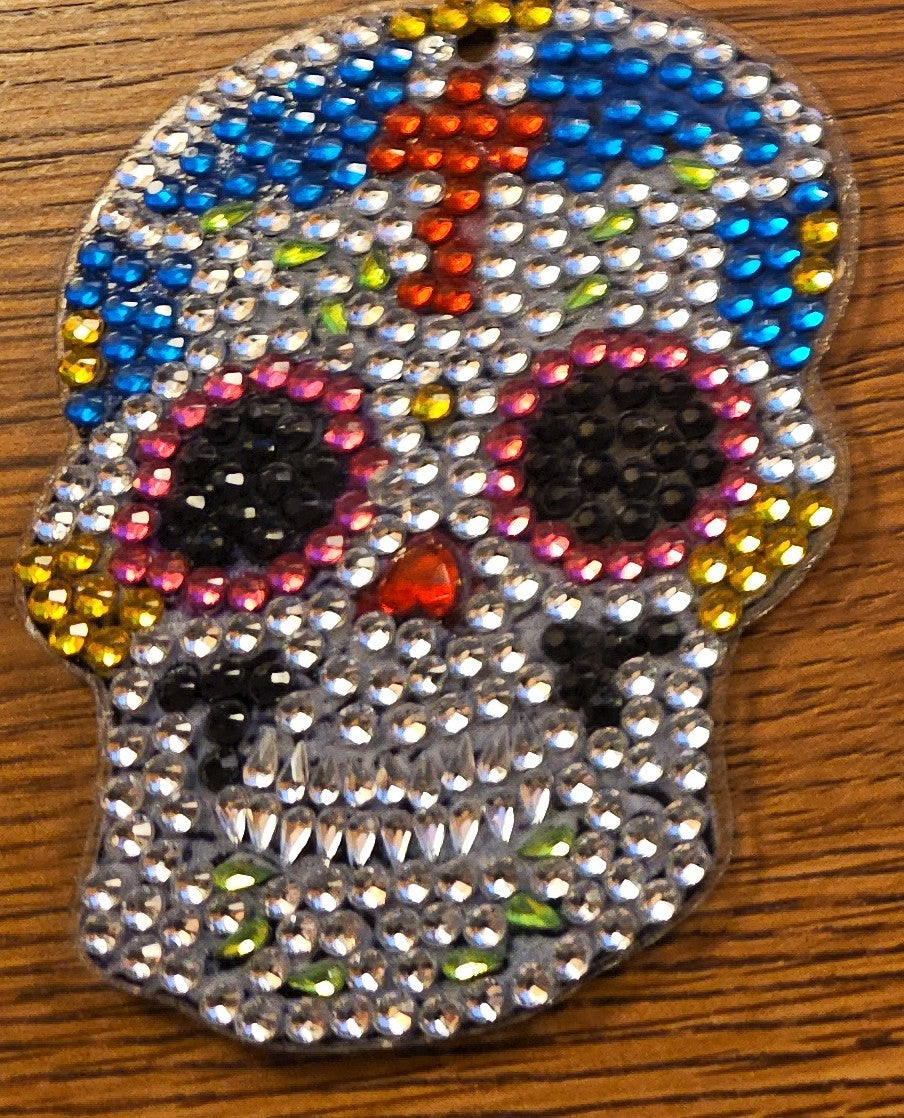 Handcrafted Diamond Art Keychains – Skull - 09