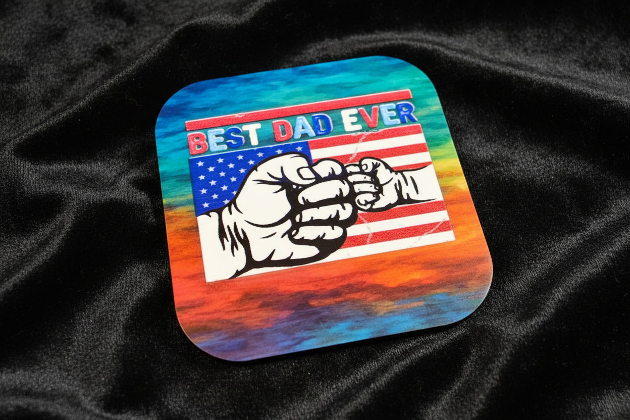 Square Magnets – Dad Inspired - Fist Bump