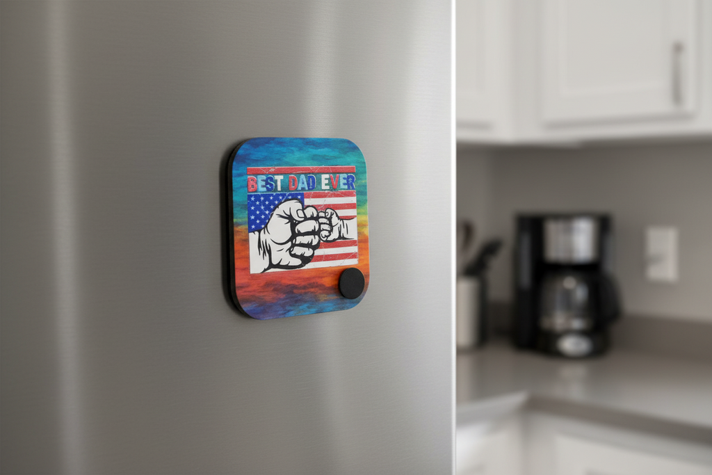 Square Magnets – Dad Inspired - Fist Bump