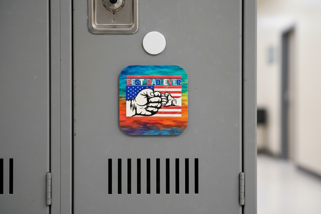 Square Magnets – Dad Inspired - Fist Bump