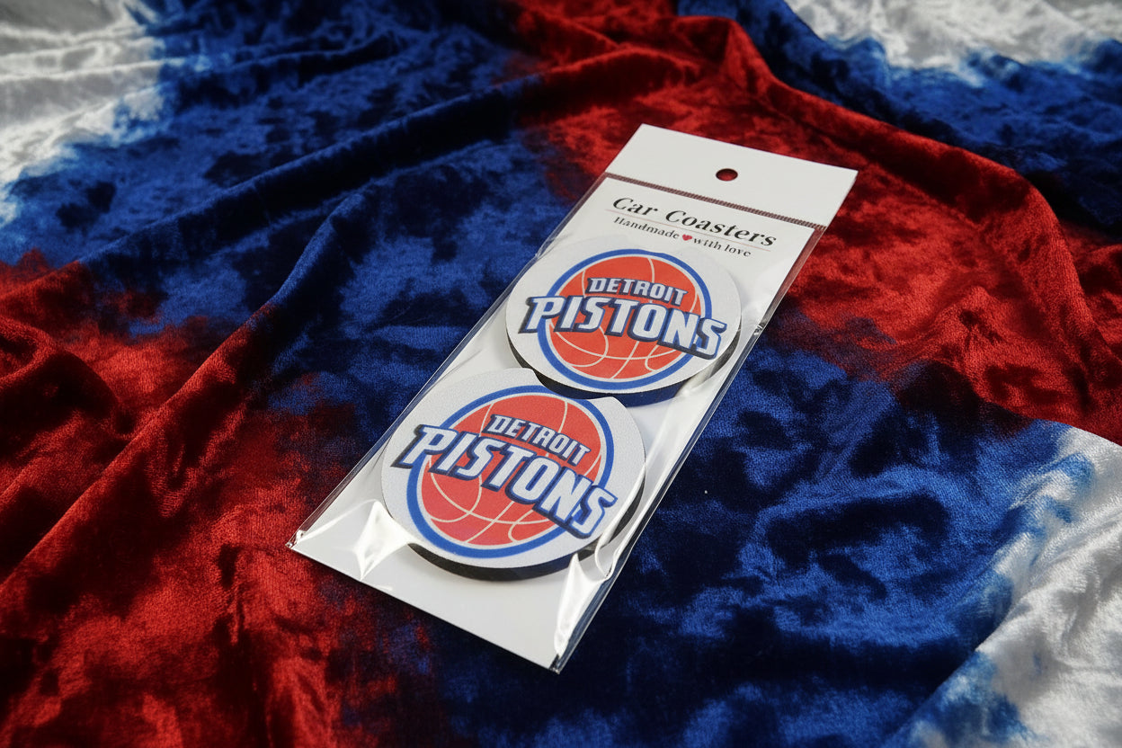 Detroit Pistons - Hand Crafted Car Coasters