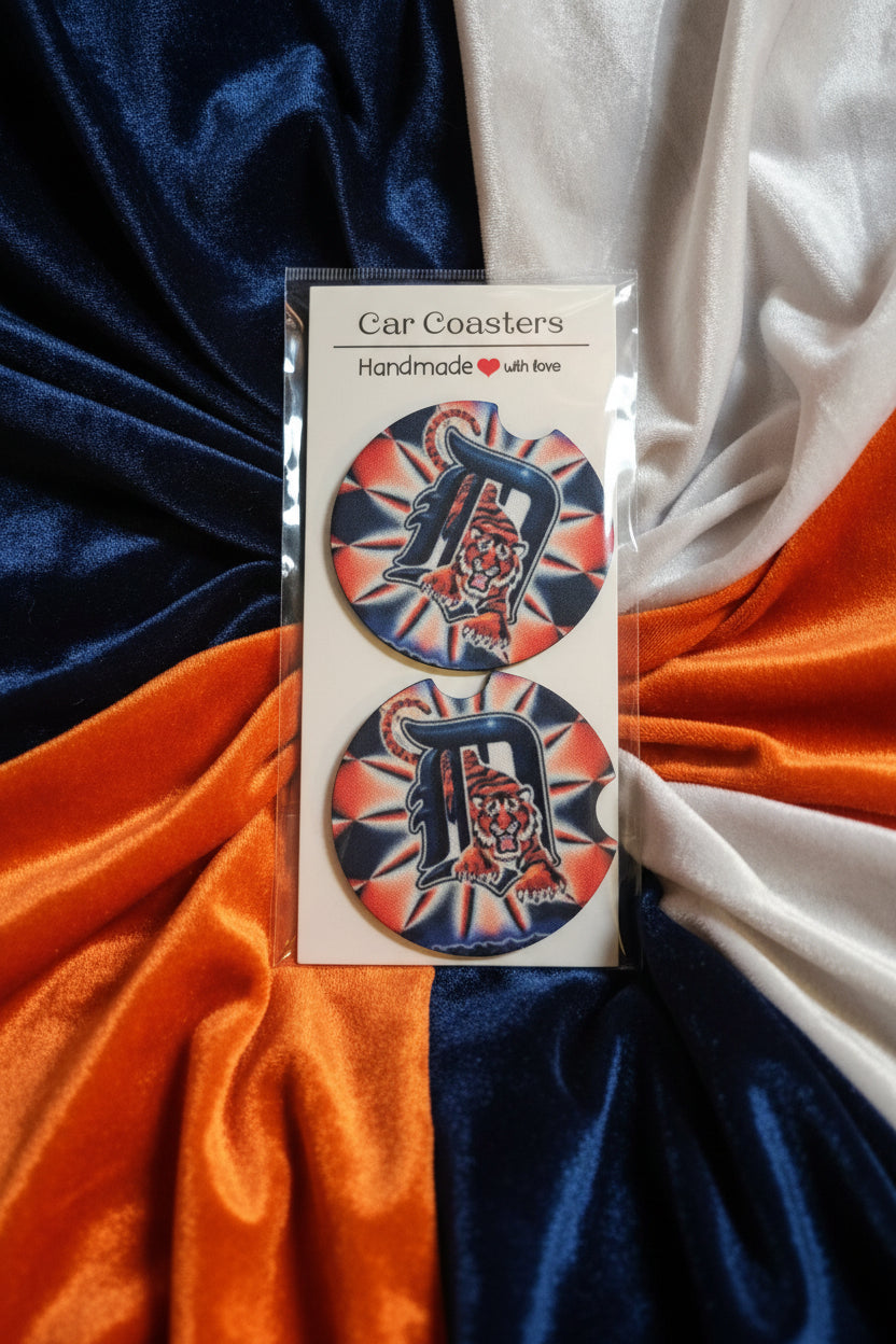 Detroit Tigers - Hand Crafted Car Coasters