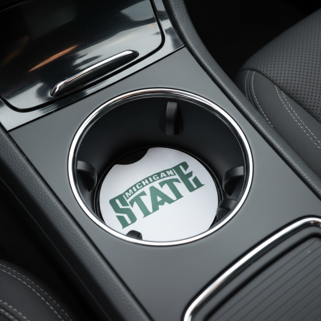 Car Coasters - Hand Crafted w/ Sports - Michigan College Themed