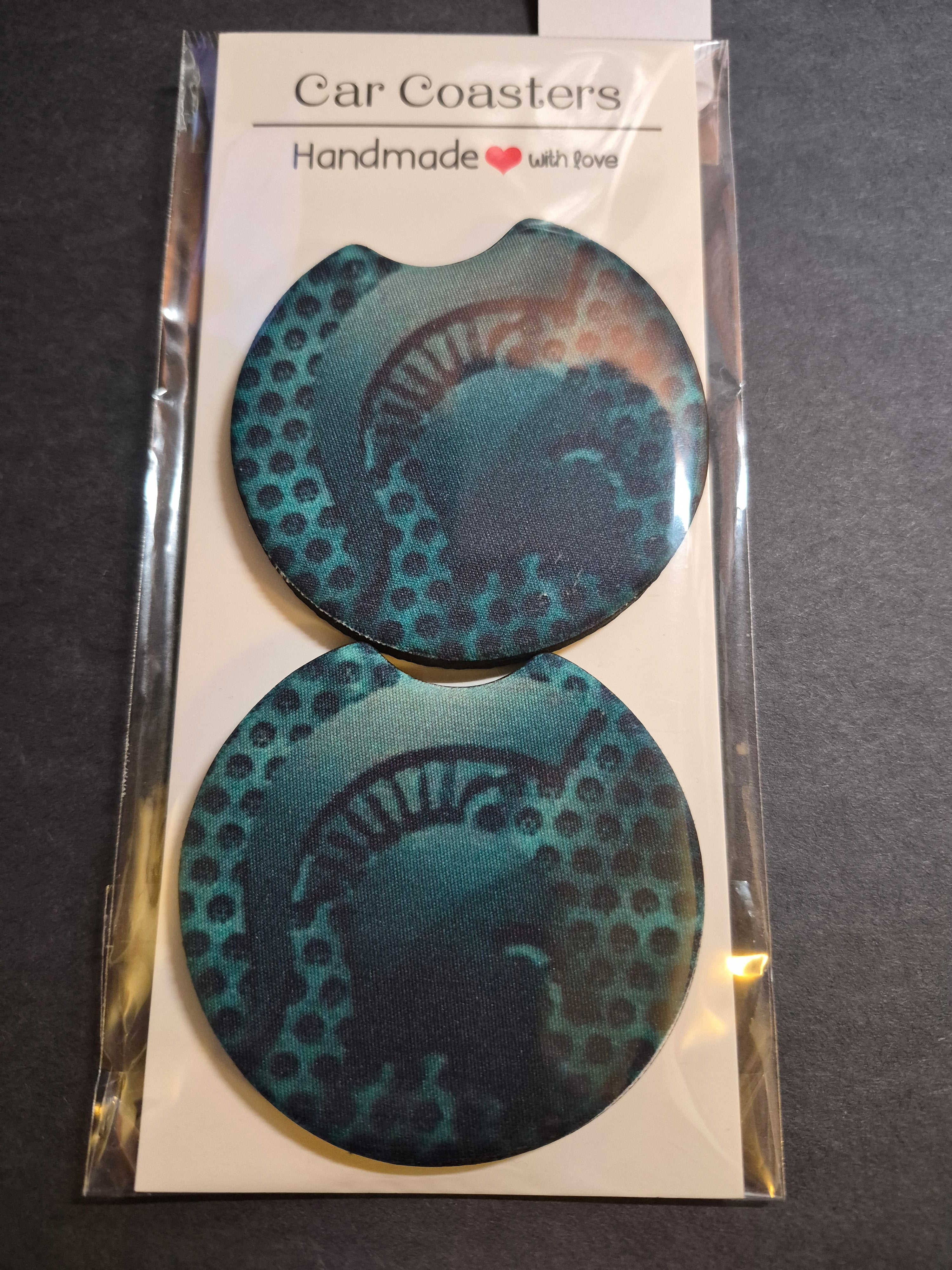 Michigan State - Hand Crafted Car Coasters - Dotted