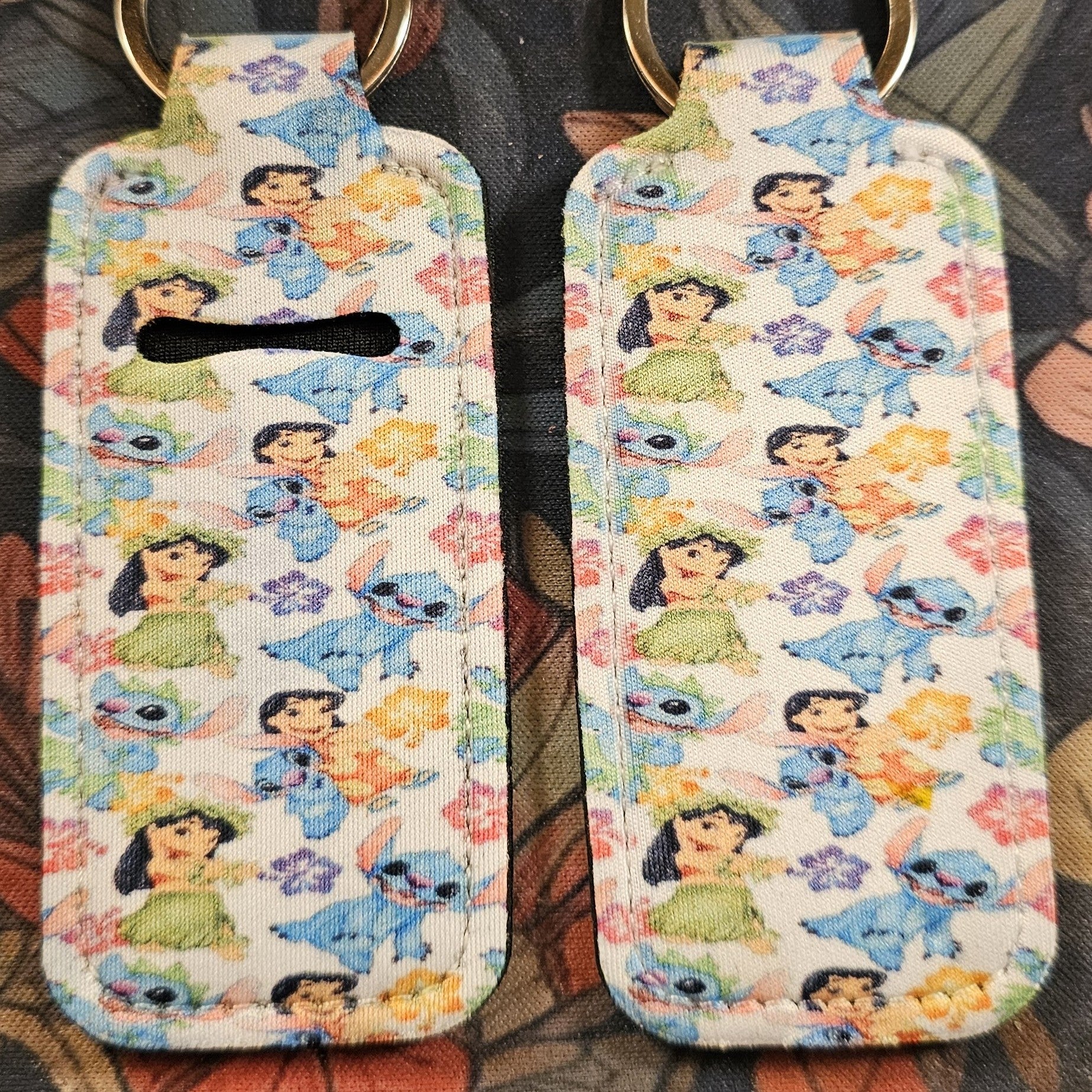 Key-Chain Holder - Chap-stick/Lipstick/Lighter - Stitch and Friends