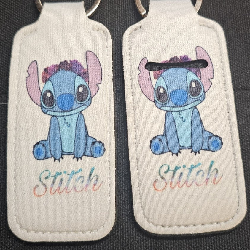 Key-Chain Holder - Chap-stick/Lipstick/Lighter - Stitch and Friends