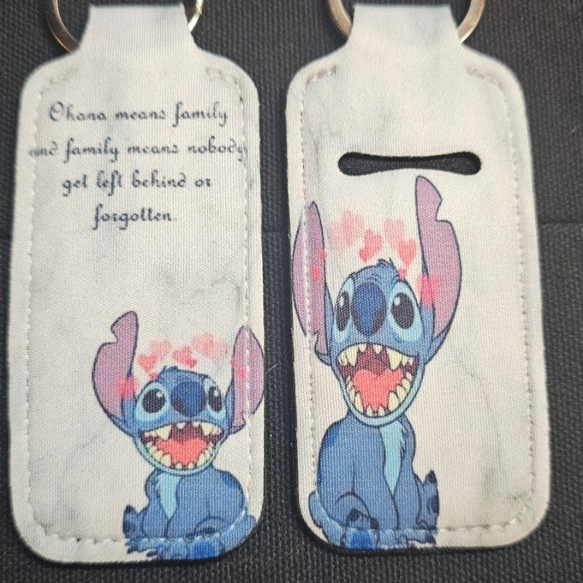 Key-Chain Holder - Chap-stick/Lipstick/Lighter - Stitch and Friends