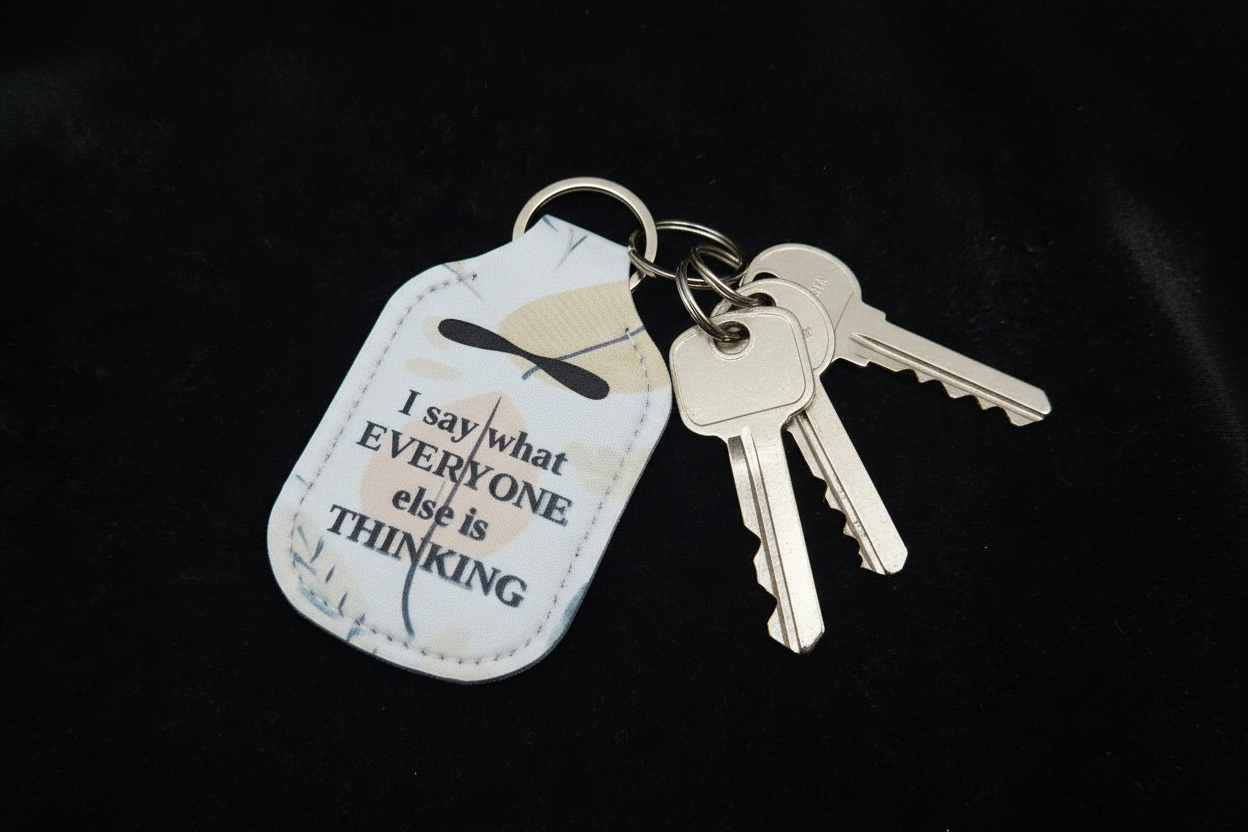 Key-Chain Holder - Hand Sanitizer - Sayings