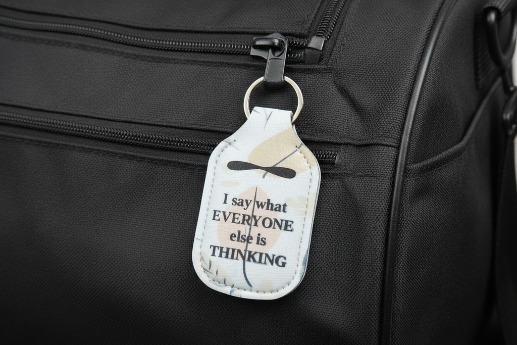 Key-Chain Holder - Hand Sanitizer - Sayings