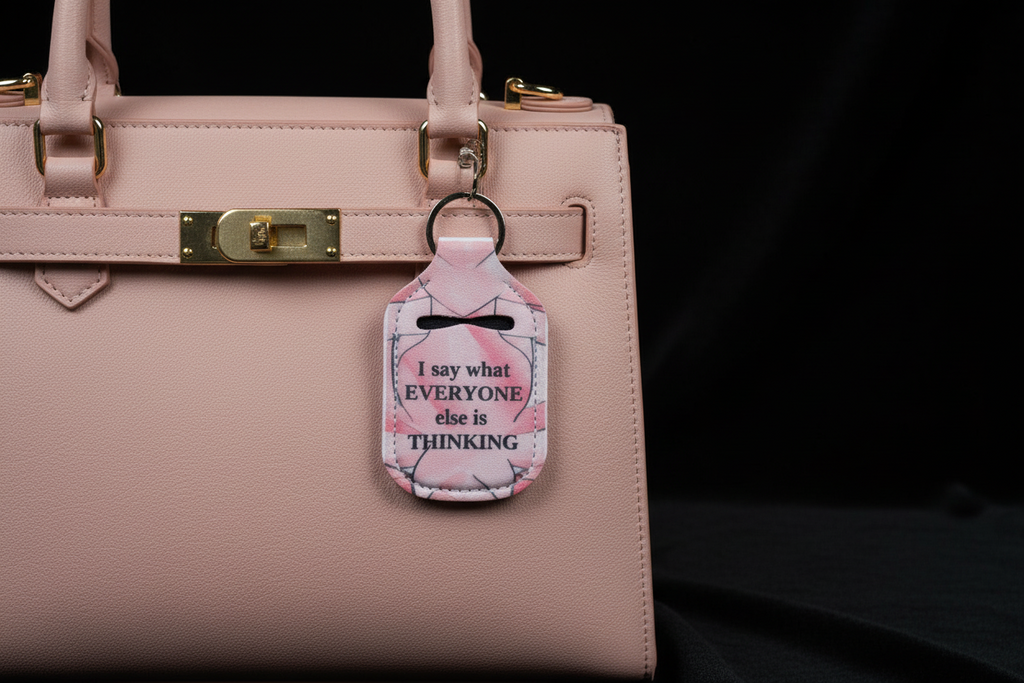 Key-Chain Holder - Hand Sanitizer - Sayings