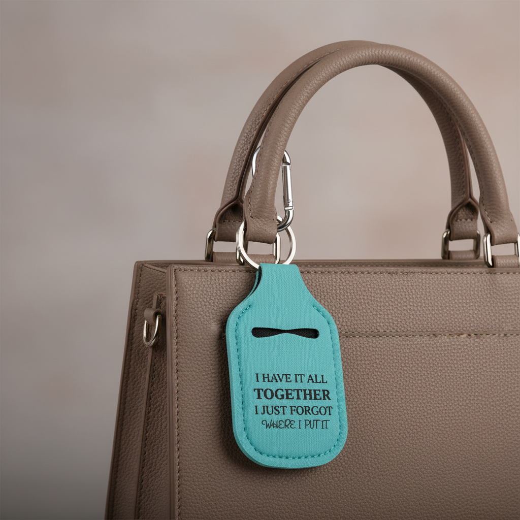 Key-Chain Holder - Hand Sanitizer - Sayings