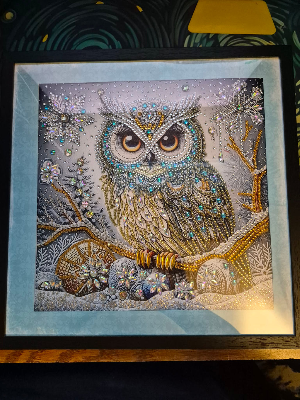 Diamond Art – Handcrafted, Framed & Ready to Hang (Owl)