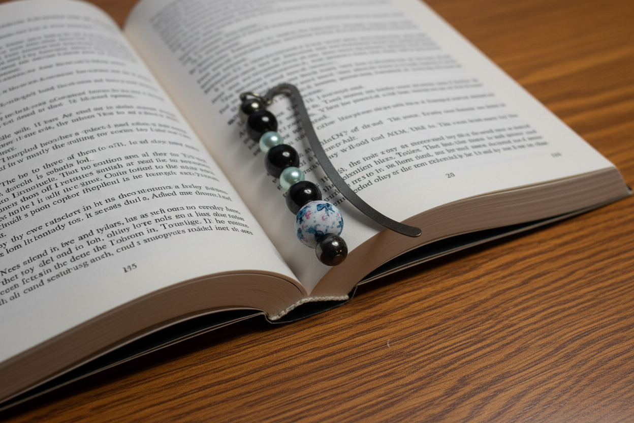 Unique Beaded Handmade Slide-In Bookmarks - 01