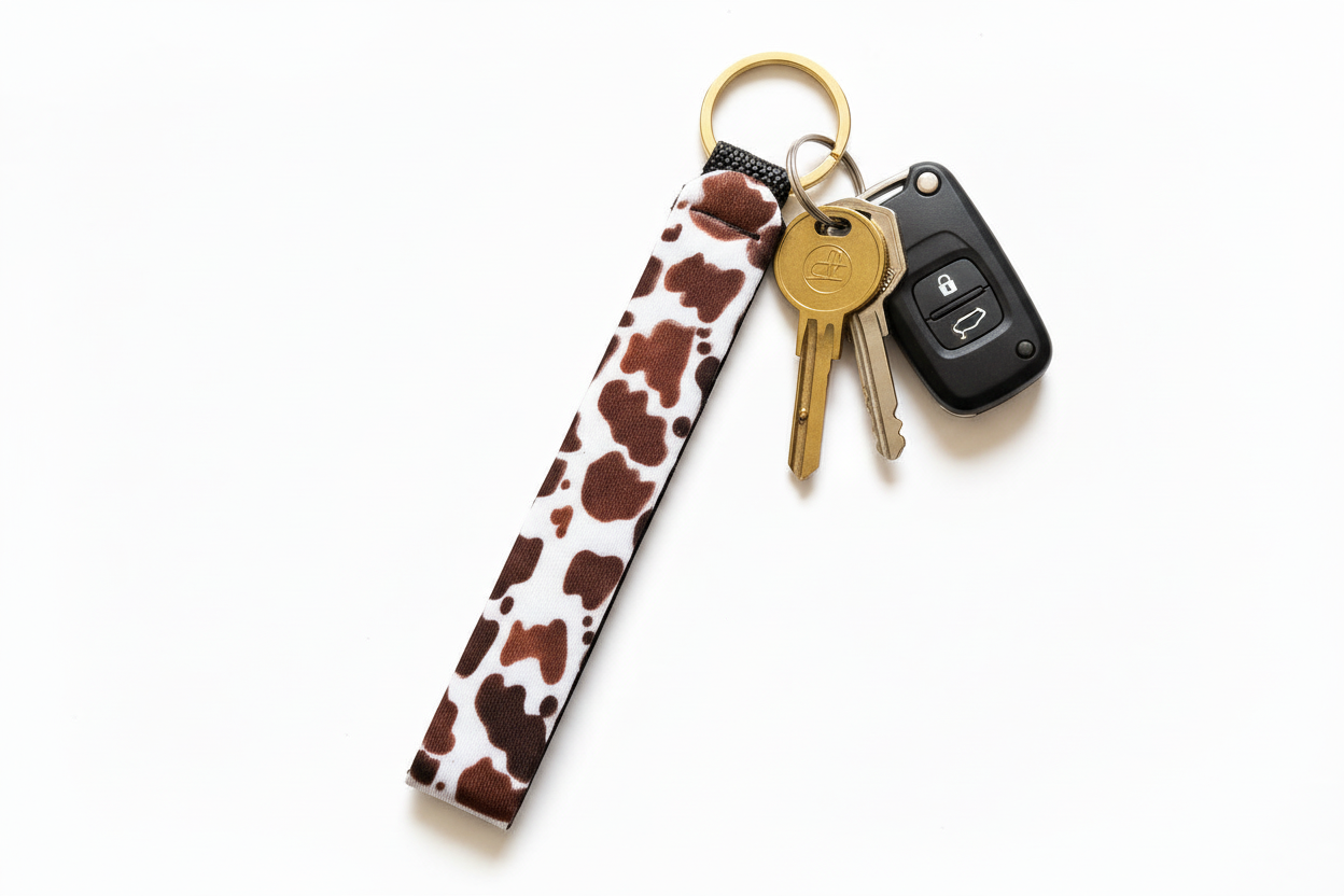 Handcrafted Sublimated Lanyards  - Cow Brown